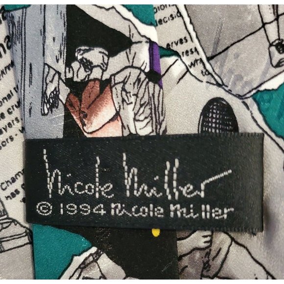 Lot of 11 Brand Name Men's Ties 100% Silk Nicole Miller X'Andrini Geoffrey Beane - Picture 12 of 12